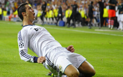 Cristiano Ronaldo celebra.