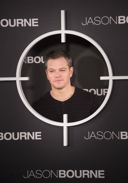 GRA237. MADRID, 13/07/2016.- El actor estadounidense Matt Damon posa para los medios durante el photocall de la película 'Jason Bourne', celebrado hoy en un céntrico hotel de la capital. EFE/Luca Piergiovanni