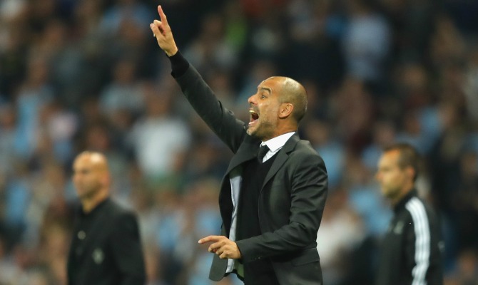 during the UEFA Champions League match between Manchester City FC and VfL Borussia Moenchengladbach at Etihad Stadium on September 14, 2016 in Manchester, England.