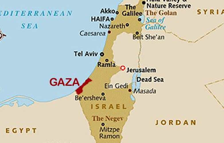 mapa - Gaza