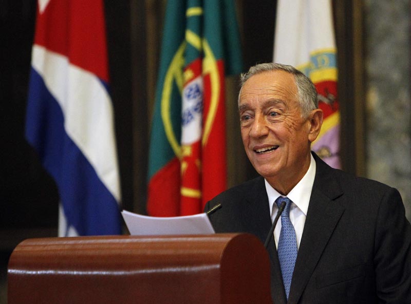 HAB101. LA HABANA (CUBA), 27/10/2016.- El presidente de Portugal, Marcelo Rebelo de Sousa, habla hoy, jueves 27 de octubre del 2016, en el aula magna de la Universidad de La Habana, durante una conferencia magistral como parte de sus actividades en La Habana (Cuba). EFE/Ernesto Mastrascusa