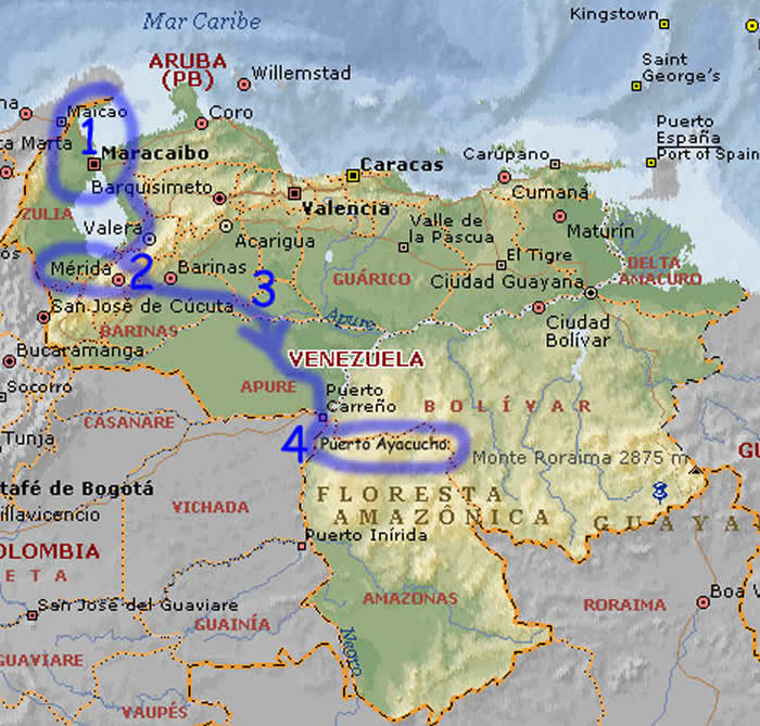 Acechar preferir Inmundo mapa de venezuela puerto ayacucho Mal humor Mayo Desventaja